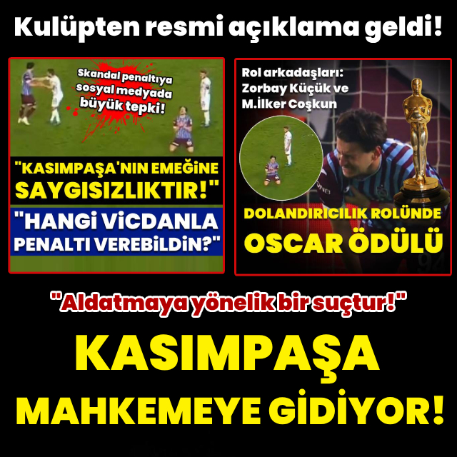 Kasımpaşa'dan resmi açıklama: Mahkemeye gidiyor!