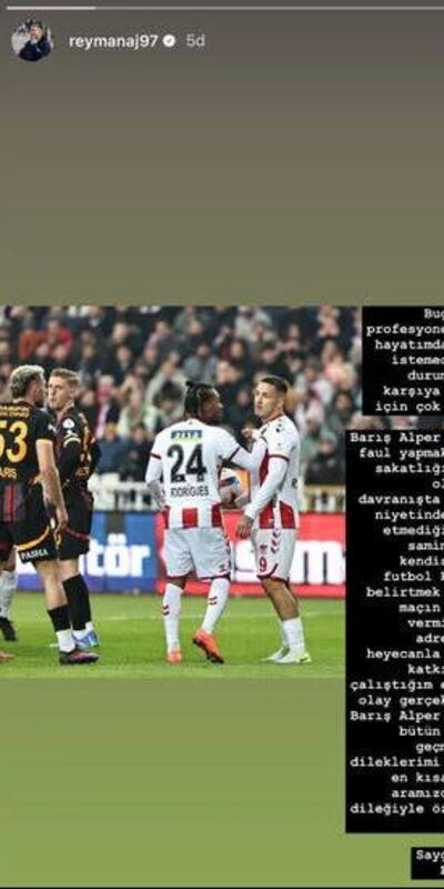  Manaj, Barış Alper'den özür diledi!