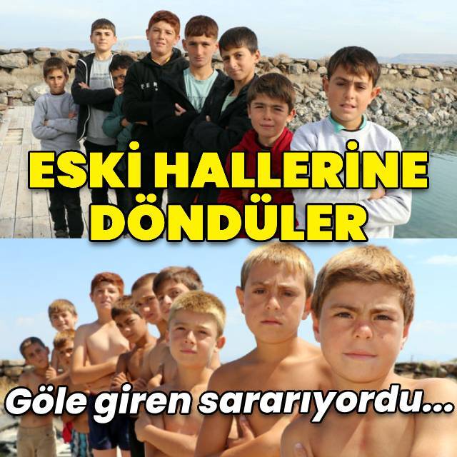 Göle giren sararıyordu! Eski hallerine döndüler