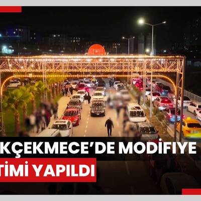 Küçükçekmece’de modifiye denetimi yapıldı: 40 araç trafikten men edildi