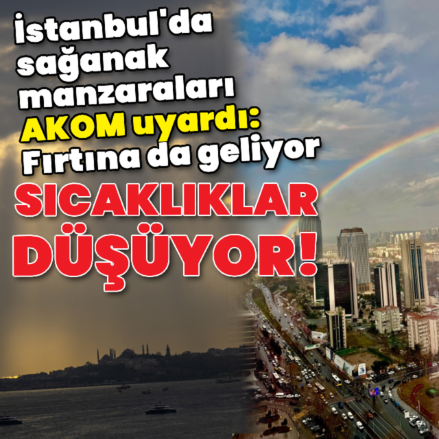 İstanbul'da sağanak manzaraları! AKOM uyardı: Fırtına da geliyor!