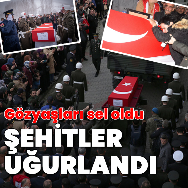 Şehitlerimizi uğurladık