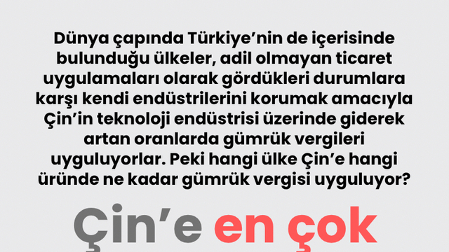 Çin'e en çok vergiyi kim uyguluyor?