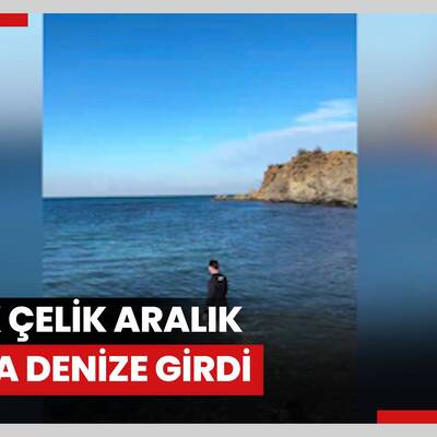 Burak Çelik aralık ayında denize girdi
