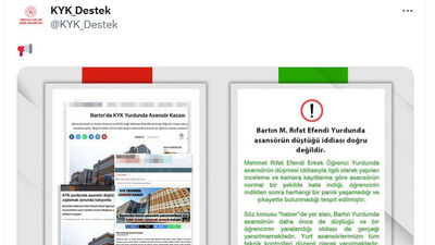 Bartın'da 'Öğrenci yurdunda asansör düştü' iddiasına yalanlama