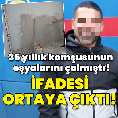 Balyozla duvarı yıkıp komşunun eşyalarını çalmıştı!