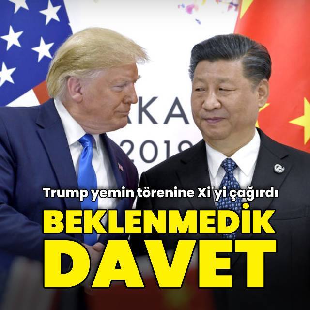 Trump'tan beklenmedik adım: Yemin törenine Xi'yi çağırdı