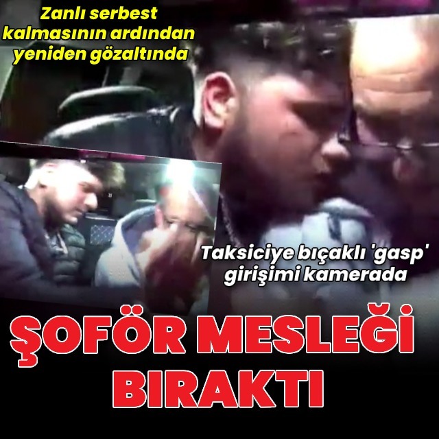 Bıçaklı 'gasp' girişimi kamerada