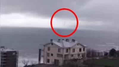 Rize'de denizde hortum