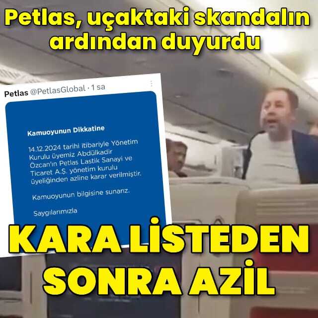 Petlas, Abdülkadir Özcan'ı yönetim kurulu üyeliğinden azletti