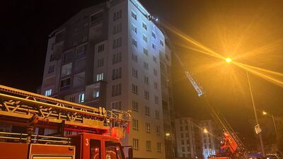 Sivas'ta apartman dairesinde yangın