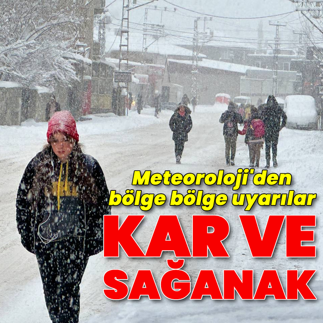 Kıyı kesimlerde sağanak, iç kesimlerde kar yağışı uyarısı