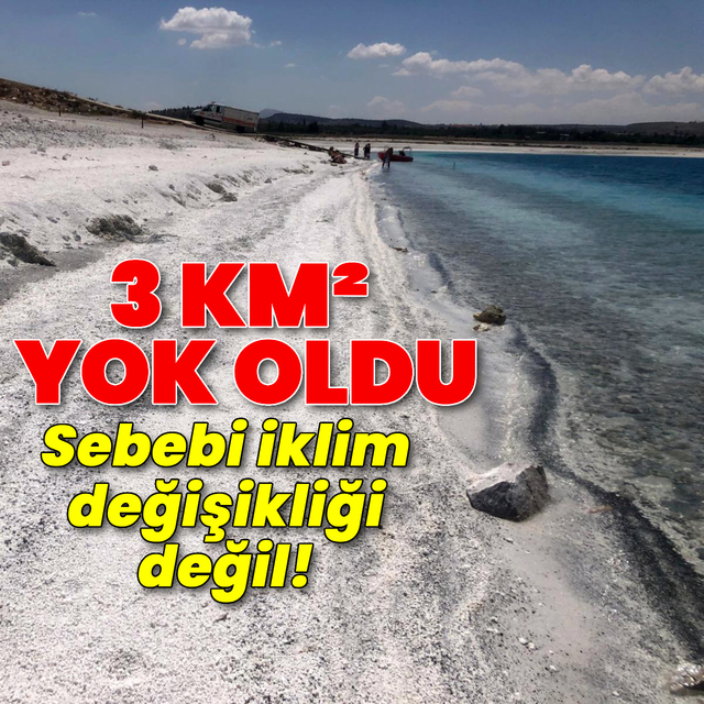 3 kilometrekarelik yüzey alanı kayıp