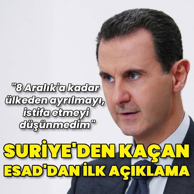 Beşar Esad'dan ilk açıklama