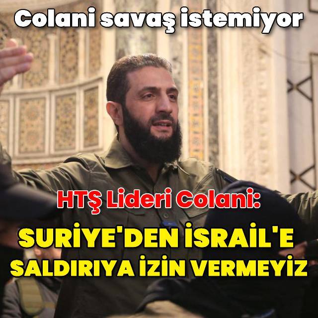 Colani İsrail'le savaş istemiyor