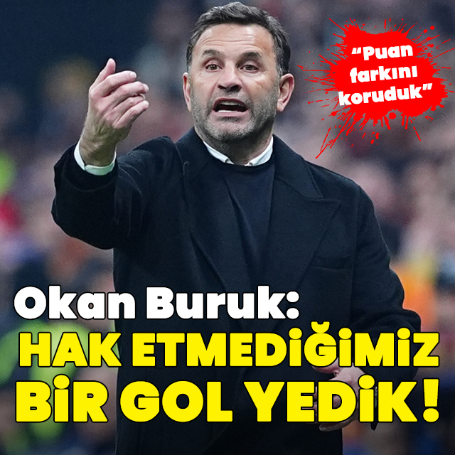 "Hak etmediğimiz bir gol yedik!"
