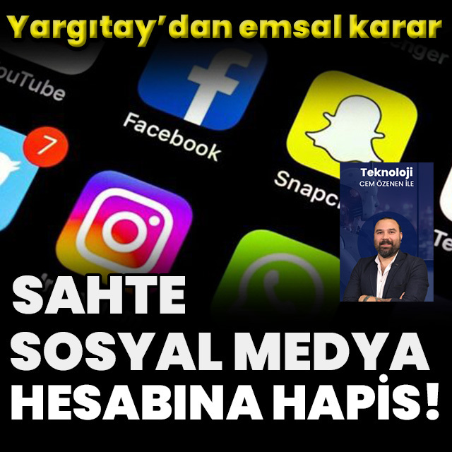 Sahte sosyal medya hesabına hapis!