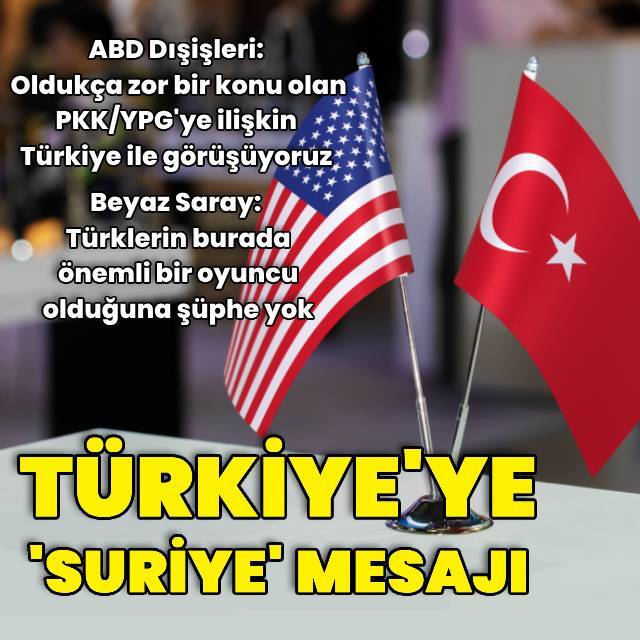 Beyaz Saray'dan Türkiye'ye 'Suriye' mesajı