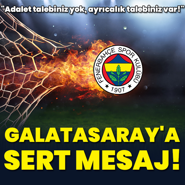 F.Bahçe'den G.Saray'a sert mesaj!