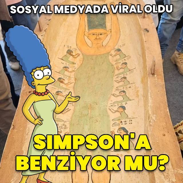 Antik Mısır mezarındaki tasvir 'Marge Simpson'a benzetildi