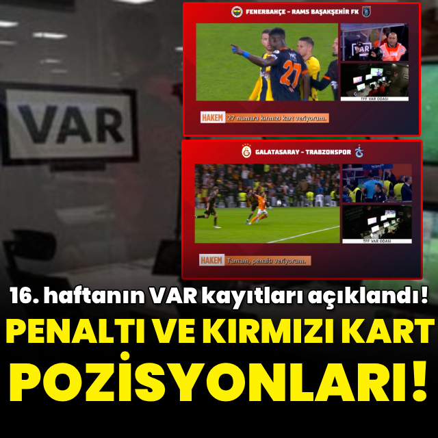 16. haftanın VAR kayıtları açıklandı!
