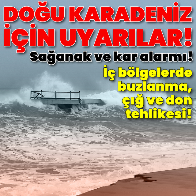 Doğu Karadeniz'de sağanak, fırtına var! Çığ tehlikesi