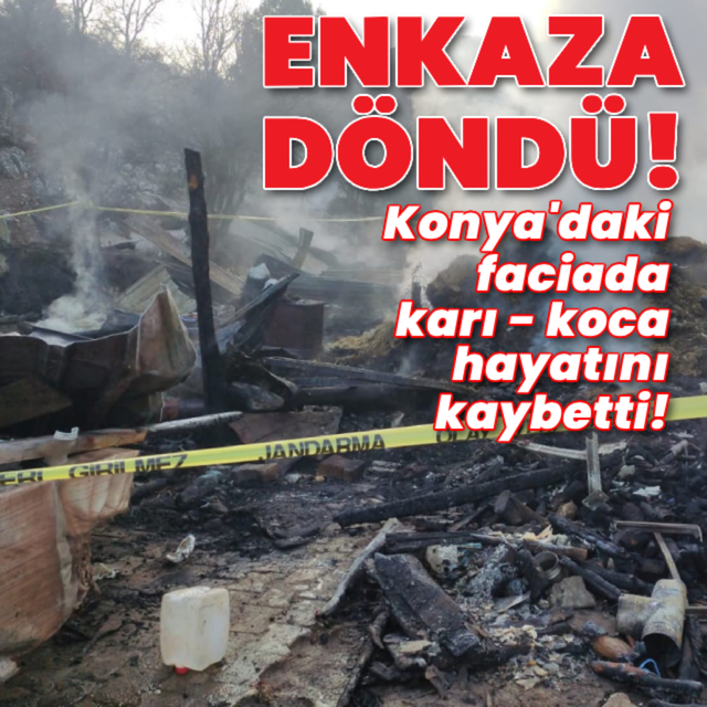 Ev yangınında karı-koca öldü!