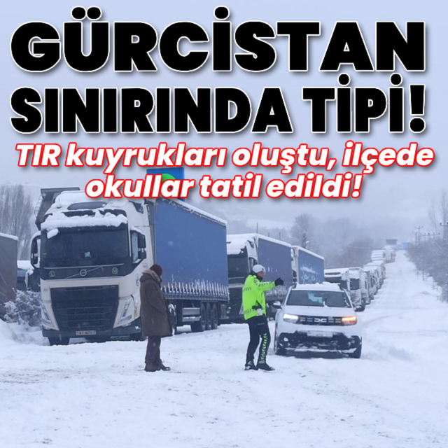 Gürcistan sınırında tipi! İlçede okullar tatil edildi!