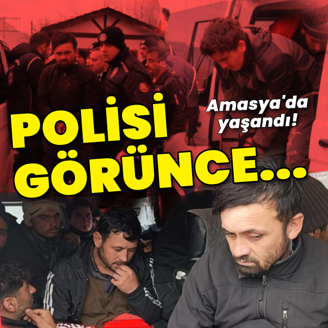 Amasya'da yaşandı! Polisi görünce kaçmaya çalıştı!