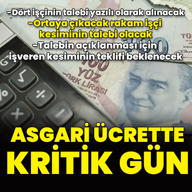Asgari ücrette kritik gün