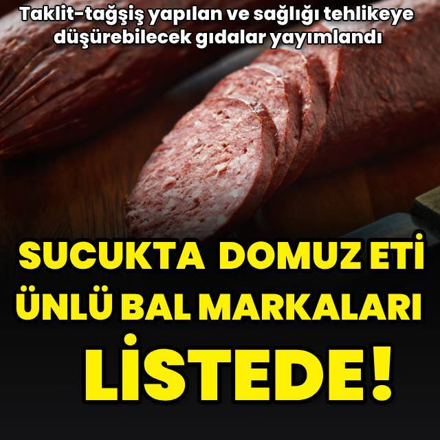 Taklit tağşiş listesi yenilendi: Sucukta domuz eti çıktı