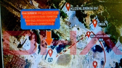 Cinayet anındaki 45 adım dava dosyasında