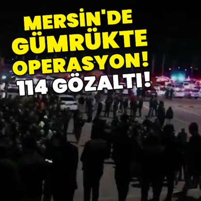 Mersin'de gümrükte operasyon! 114 gözaltı