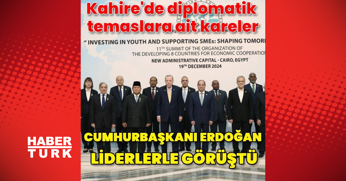 Cumhurbaşkanı Erdoğan liderlerle buluştu