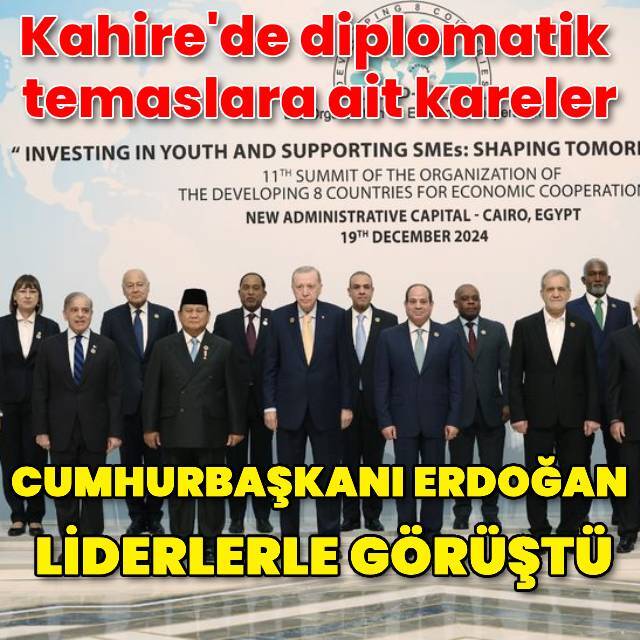 Cumhurbaşkanı Erdoğan liderlerle buluştu