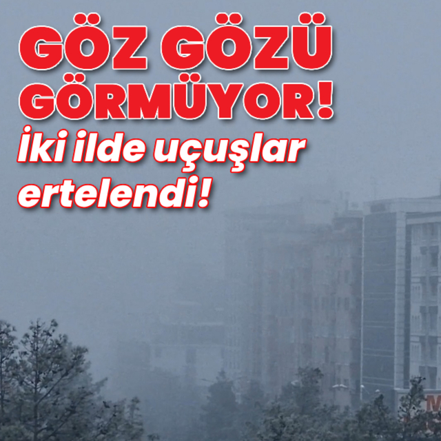 Göz gözü görmüyor! İki ilde uçuşlar ertelendi