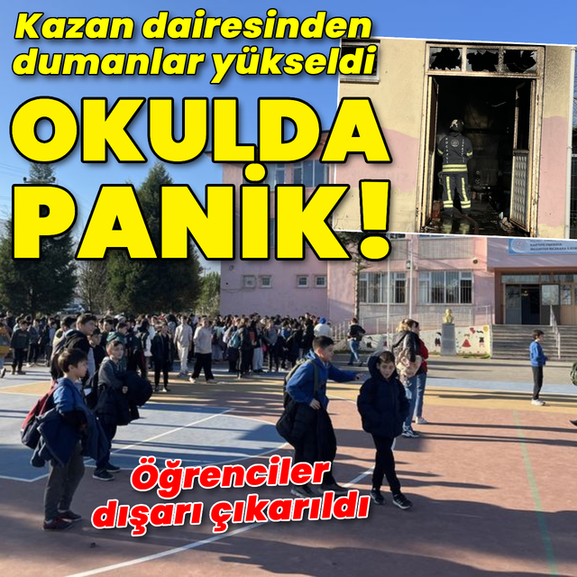  Okulda panik! Kazan dairesinde yangın çıktı