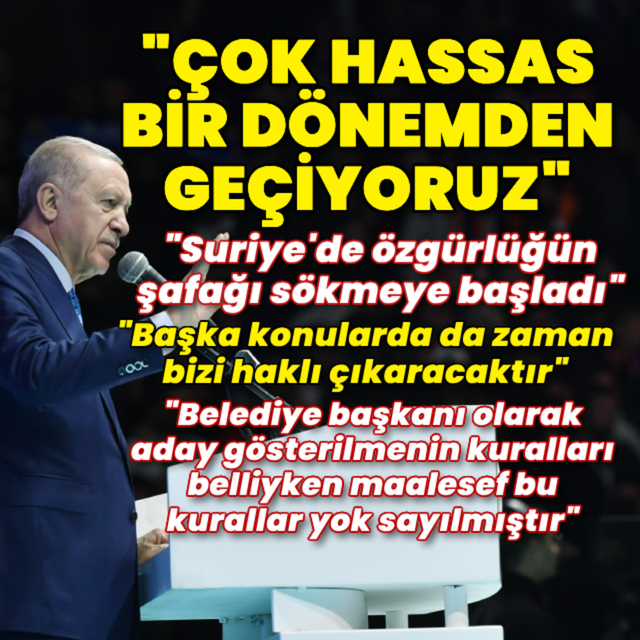 Cumhurbaşkanı Erdoğan'dan açıklamalar