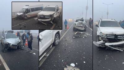 Diyarbakır'da zincirleme kaza: 9 yaralı