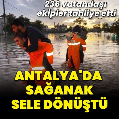 Antalya'da sağanak