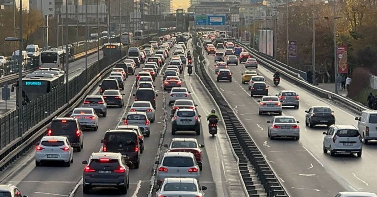 İstanbul'da trafikte yoğunluk