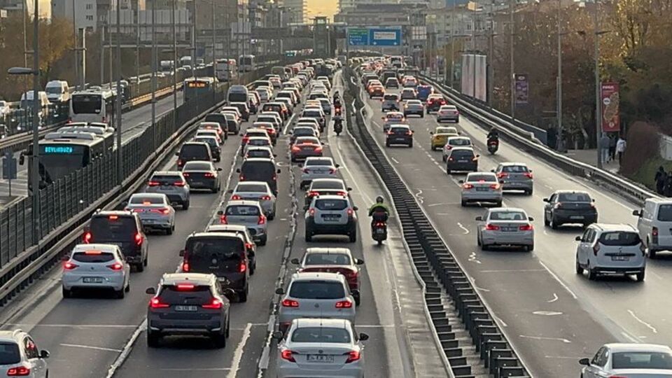 İstanbul'da trafikte yoğunluk