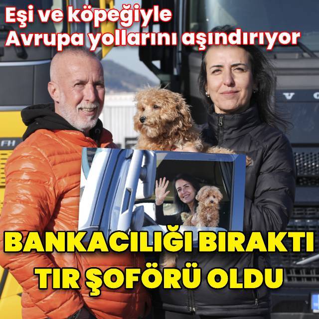 Eşi ve köpeğiyle Avrupa yollarını aşındırıyor