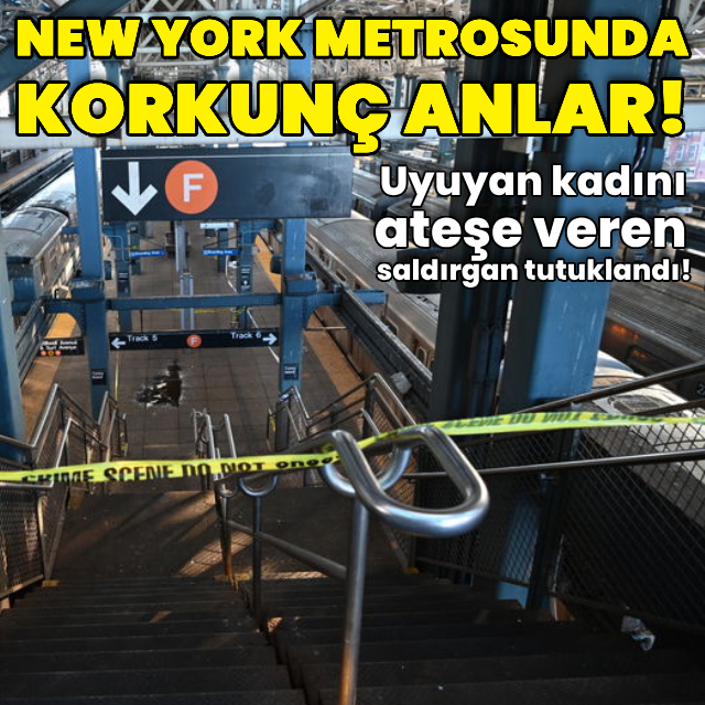 ABD metrosunda korkunç anlar: Metroda uyuyan kadını ateşe verdi!