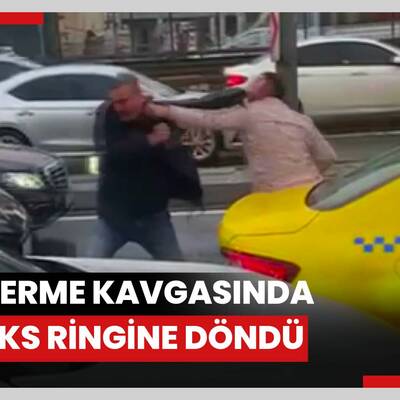 Avcılar'da yol verme kavgasında ilginç anlar kamerada: E5 boks ringine döndü