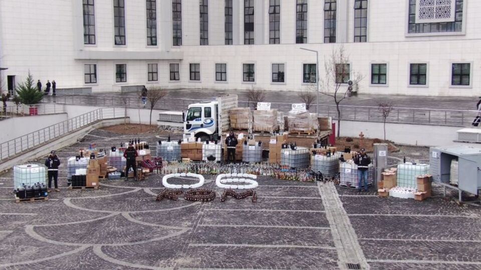 Ankara'da 'sahte içki' operasyonu! 40 milyon TL'lik ürün ele geçirildi