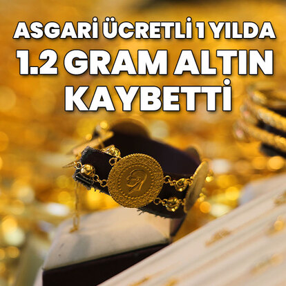 Asgari ücretli 1 yılda 1.2 gram altın kaybetti