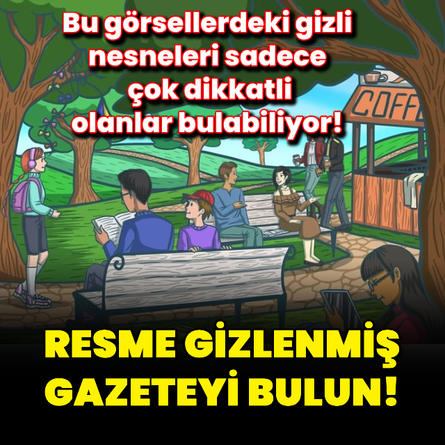Resimde gizli olan gazeteyi bulabilir misiniz?