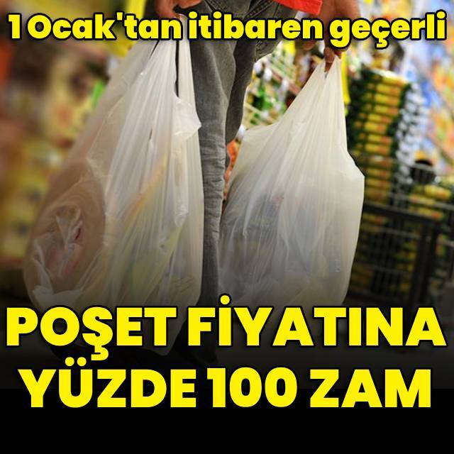 Plastik poşet fiyatı 50 kuruşa yükseltildi