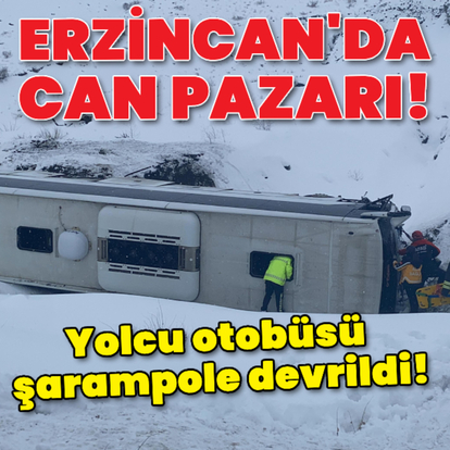 Yolcu otobüsü şarampole devrildi!